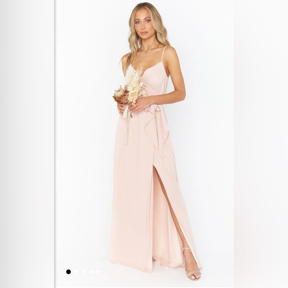 Show me your mumu Liz maxi dress dusty blush crisp